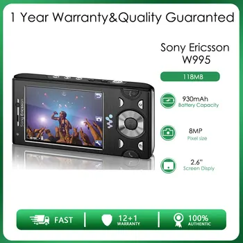  Sony Ericsson W995 Восстановленный Оригинальный разблокированный мобильный телефон W995 W995A 8.1MP Высокое качество Бесплатная доставка восстановленный