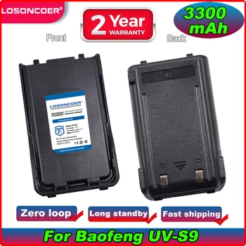  LOSONCOER 3300 мАч Портативная Рация UV-S9 Литий-ионный Аккумулятор Для Baofeng UV-S9 Plus BF-UVB3 Plus Max UV-10R UV-5R Pro Battery