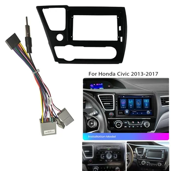  Для Honda CIVIC США 2013 + 9 Дюймов Автомобильный Радиоприемник Android Стерео MP5 GPS Плеер Корпус Рамка 2 Din Головное Устройство Фасция Крышка Отделка Комплект
