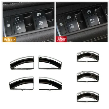  Наклейки на Кнопку Подъема Двери, Декоративная Наклейка На Кнопку Подъема Окна Для Mercedes-Benz A B CLA GLA Class W176 W246 C117 X156
