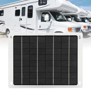  Солнечная панель мощностью 20 Вт 12 В, Поликремниевая панель зарядного устройства, двойной USB-порт для зарядки, Obd-кабель для зарядки автомобиля RV