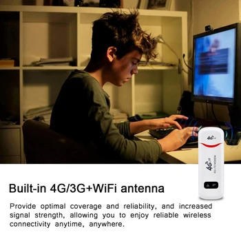  150 Мбит / с 4G LTE USB Wifi маршрутизатор Автомобильный Портативный мобильный Wi-Fi 4G USB-ключ Wifi Модем Сетевой адаптер со слотом для SIM-карты