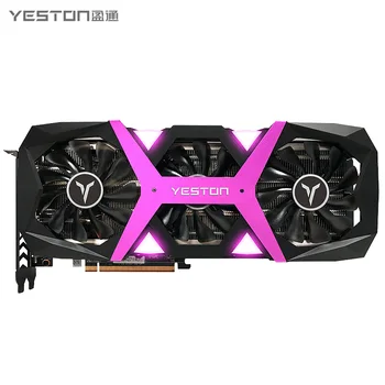  Видеокарта YESTON AMD RX665XT 8GB 128Bit GDDR6 Gaming GPU RX6650XT-8GD6 PA Поддерживает Разгон настольной игровой видеокарты