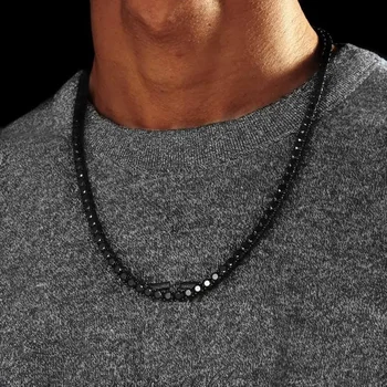 2023 Новое классическое теннисное ожерелье с полным покрытием из кубического циркония 5A Iced Out Bling CZ Теннисная цепочка в стиле хип-хоп, женское мужское колье, ювелирные изделия