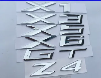  1X Автомобильный Стайлинг 3D Хром Серебристый X1 X3 X5 X6 GT Z4 Буквы Эмблема Заднего Багажника Значок Багажника Наклейка С Логотипом Для BMW
