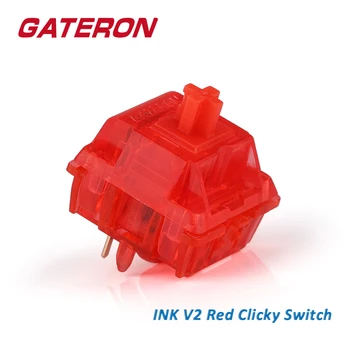  GATERON INK V2 Красный Синий Желтый Переключатель RGB 5pin Линейный щелкающий Настраиваемая Механическая клавиатура с горячей заменой DIY Gaming