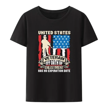  Ретро Мужская рубашка Ветеран Вооруженных Сил США 