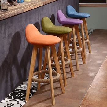  Барные стулья в скандинавском стиле для ресторана, Роскошные эргономичные дизайнерские барные стулья, Деревянный маникюр, Кухонная мебель Silla Para Barra YY50BC